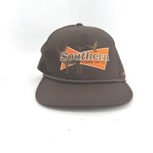 Southern String Hat Co‎ Snapback Hat Mens OS Brown Embroidered Rope Trucker Cap